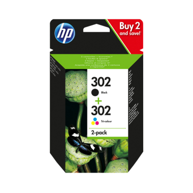 Hp 302 Negro + Tricolor Multipack Original X4d37ae